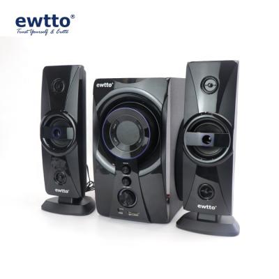 China No ewtto 2.1 Radio Speaker ET-P3662B Subwoofer Speakers For Computer for sale