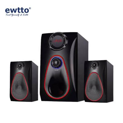 China LED Flashing Light Ewtto 2.1 Radio BT Speakers For Computer TV for sale