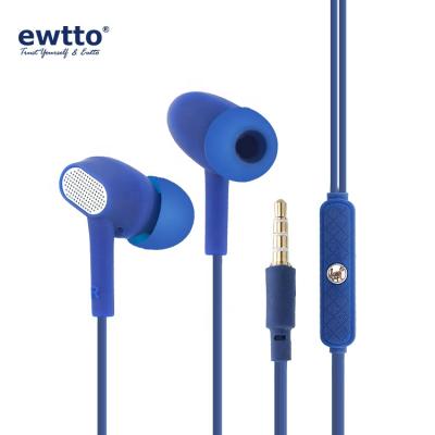 China ewtto Comfortable Wholesale Wired Earplug Earphones ET-A1035M Portable Earphones For Mobile Phone PC for sale