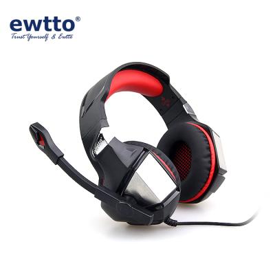 China Earphones For Internet Bar ewtto Gamer Headset DJ Professional Music Wired Headphones On-Ear Headphone For PC Internet Bar for sale