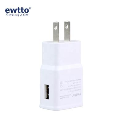 China Safe Convenient Ewtto 1M Micro Cable and 2A Charger Set US Plug Charger with 1USB Ports for sale