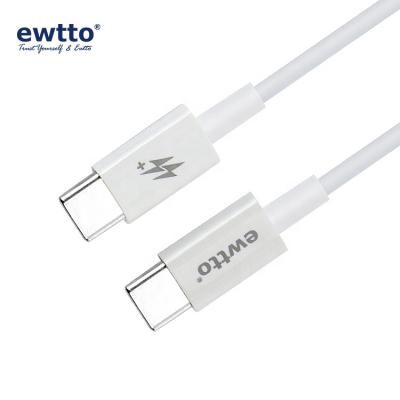 China Multi Function Data Transfer Cable ewtto 1.2M Type-C To Type-C Cable ET-E4395C ABS Material Tape Charging Cable for sale