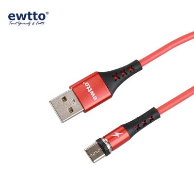 China Type-C Multi Material Charging Cable ewtto 1M Magnetic Mobile Phone USB Cable Imitation Silicone Data Transfer Cable 3.1A Cable for sale