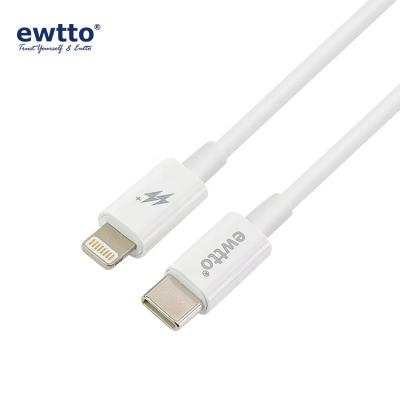 China Multi function data transfer cable ewtto 1.2M type-c to lightning charging cable ET-E4392i date charging cable for phone for sale