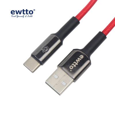 China Type-C 2.4A Multi Cable ewtto 1M Data Transfer Cable Fast Charging USB Cable Strip Hardware Charging Cable For Mobile Phone for sale