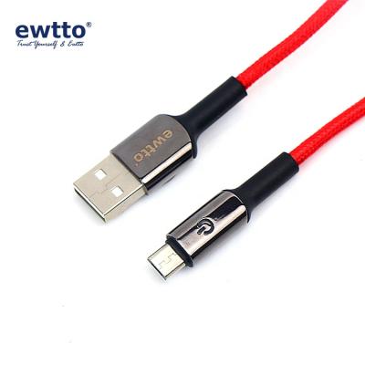 China Multi Function Data Transfer Cable ewtto 1M 2.4A Micro Fast Charging USB Cable Strip Material Charging Cable For Mobile Phone for sale