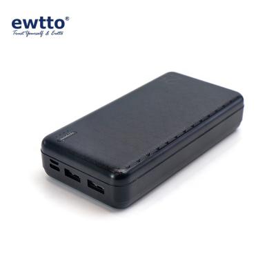 China New Product 25000 Mah Mobile Charger Factory Lithium Polymer Battery 2021 Charging Mobilphone ewtto Dual USB Output LED USB OEM Low for sale