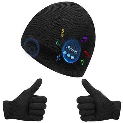 China 2021 COMMON Amazon Top Selling Blue Tooth Music Hat Wireless Call Earpiece Listening Song Knitted Hat for sale