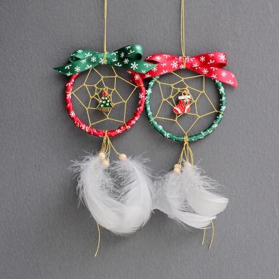 China 100% 100% Handmade Dream Catcher 65mm Diameter Christmas Ornament Home Decoration Crafts for sale