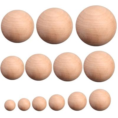 China Europe Customized Wooden Balls Wooden Beads Loose Natural Gugertree Beech Oak Bead Crafts DIY Supplies 8mm To 60mm for sale