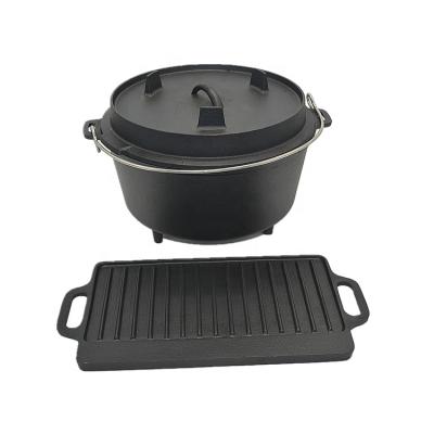 China Vegetable Oil Sustainable Coating Non-Stick Pot Home Kitchen Cast Iron Cookware Sets for sale