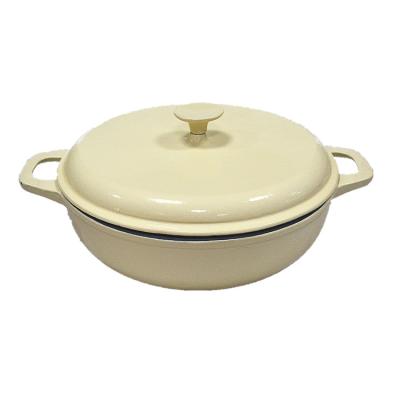 China Kitchen Sustainable Heavy Duty Saucepot 30.5cm Enameled Cast Iron Casserole With Lid for sale