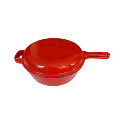 China 27cm Red Color Viable Hot Selling Amazon Dutch Oven With Stoves Cover Lid for sale