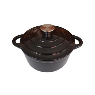 China Sustainable Sale Enamel Cast Iron Hot Pots Set Kitchenware With Lid Cover for sale