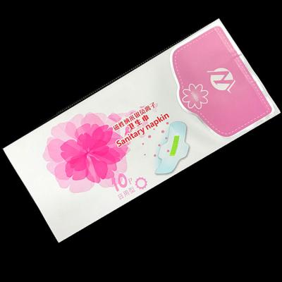 China OEM Cheap BIODEGRADABLE Custom Logo Disposable Women Sanitary Napkin Packaging Bag for sale