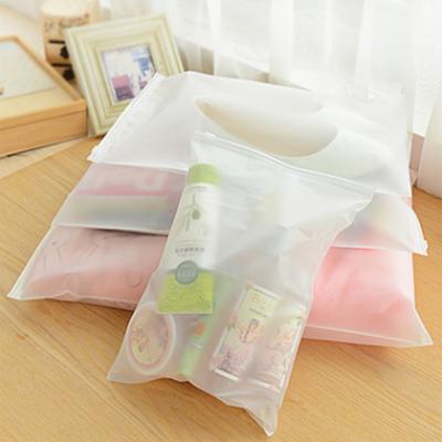 China PE Plastic Storage Packing/Shopping Bag Matte Clear Zipper Seal Travel Bags Plastic Zipper Lock Valve Slide Seal Zipper Bag For Clothing Cosmetic for sale