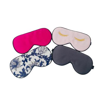 China Anti-wrinkle Design Pattern Decorative Custom Logo 3d Sleep Silk Eye Mask for sale