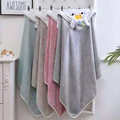 China High Quality Coral Fleece Towel Kids Hooded Baby Unicorn Hooded Bath Towel Safe For Children for sale