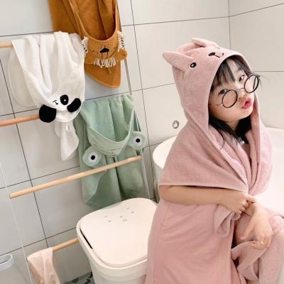 China Hot Sale QUICK DRY Baby Towel With Hood Bath Towel Cotton Kids Poncho Hooded Towel for sale