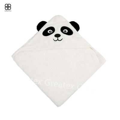 China Premium Quality Animal Hooded Towel Hood Embroidery Bamboo Organic Bamboo Fiber Safe For Baby Kids for sale