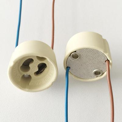 China Ceramic CE&VDE Approved GU10 Lampholders For Mains Voltage Halogen Lamps AT819 for sale