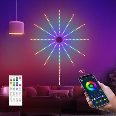 China Firework Assortment Holiday RGB Home Light Indoor Decorative Led Electric Strip Light With Music for sale