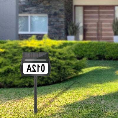 China Hausnummer Home House Led Address Number Glow In The Dark Lit Led Light Solar Address Sign for sale