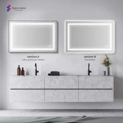 China Hotel Vanity Home Modern Wall Mounted Makeup Touch Screen Bright Smart Bathroom Led Smart Mirror for sale