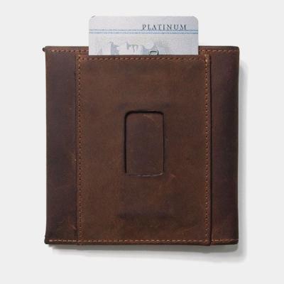 China New Style Anti Puddle Compartment Waterproof Elastic Band Slot Genuine Leather Wallet With Quick Access Slot for sale