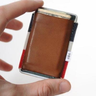 China minimalist & Genuine Card Holder Multifunctional Magic Minimalist Wallet And PU Leather Elastic Slim Wallet for sale