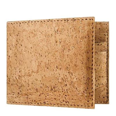 China High quality biodegradable real man wallet in crypto cork waterproof leather for sale