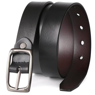 China Modern design luxury men's slide buckle belt, cowhide leather belt for men, leather belts men for sale