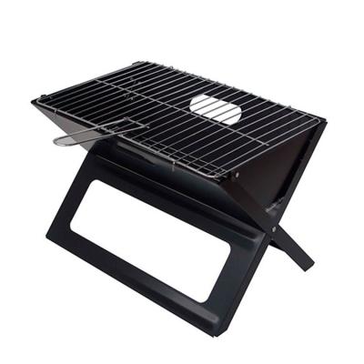 China Adjustable Height Easily Assembled Portable Folding Outdoor Grill Camping Charcoal X Shape BBQ Grill for sale