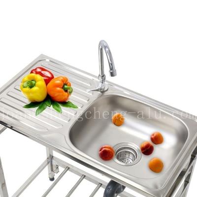 China With Freestanding Faucet Stainless Steel Sink Kitchen Sink Outdoor Deep Garden Sink for sale