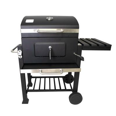 China Large Height Adjustable Hot Sale Charcoal BBQ Smoker Grill Offset Cart BBQ Stove For Garden Camping BBQ for sale