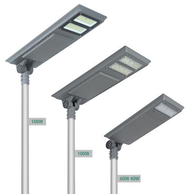 China ROAD ALLTOP High Brightness IP67 Waterproof Outdoor Garden 40w 60w 100w All in One Solar LED Street Light for sale