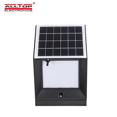 China New Design Aluminum+PMMA Aluminum+PMMA ALLTOP Garden Landscape 3w 5w 10w Outdoor Solar Led Pillar Light for sale