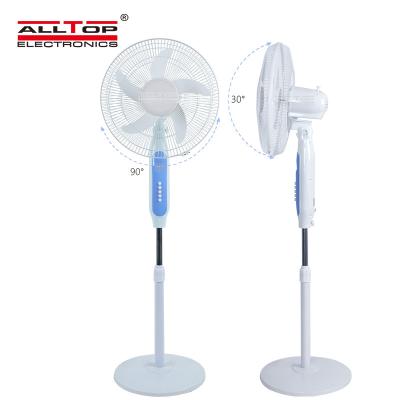 China Wholesale Porcelain Household ALLTOP Tabletop Fan 16 Inch 15V Rechargeable DC Fan Solar Standing Electric Fan for sale