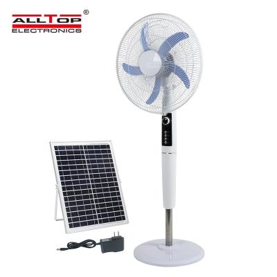 China Wholesale Household ALLTOP Air Cooling Living Room 16inch Indoor Floor Solar Panel ABS Solar Fan for sale