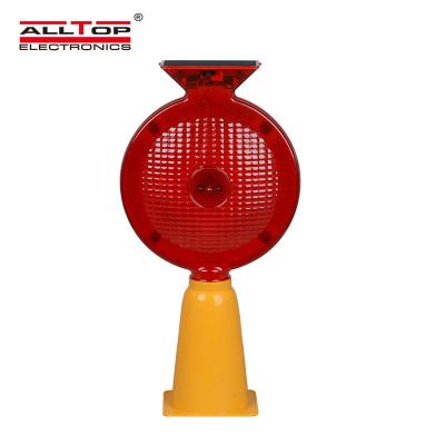 China PC+ABS ALLTOP outdoor waterproof ip65 rating portable solar warning traffic light for sale