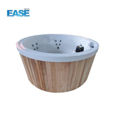 China Red Cedar Wood Hot Tub Whirlpool Massage Outdoor Spa Round Bathtub for sale