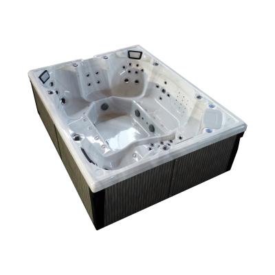 China Immersive Rectangular Hot Tub For Six With 16 Air Jets And Electric Heating for sale