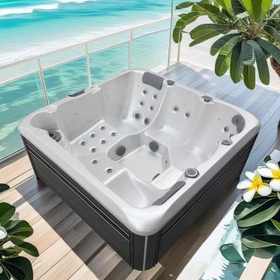 China WiFi-Enabled 5 Persons Hot Tub Modern Design Outdoor Garden Acrylic Massage Spa Tub with CE/ETL/SAA/ISO Certification for sale