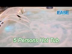 White Marble 1300L Outdoor Spa Hot Tub Acrylic Spa Bathtubs Whirlpool Balboa System