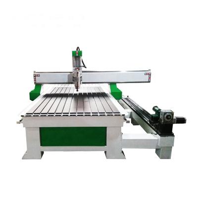 China Acrylic PVC Wood Engraving Cutting Best Price 4 Axis Rotary 1325 Axis CNC Router For Furniture Making for sale