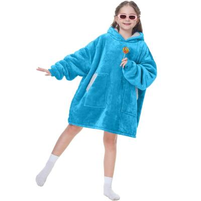 China Wearable Soft Hoodie Blanket Anti Dust Mites Sweatshirt Oversized Comfortable Hoodie Blanket For Teen Kids for sale