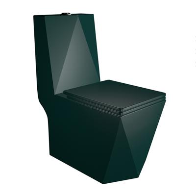 China Double-flush made in China low price factory high quality green color ceramic WC toilet for sale