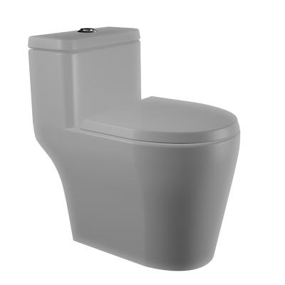 China Double-flow fashion low price sanitary ware bathroom ceramic siphonic Chaozhou color one piece toilet for sale