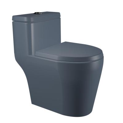 China High Quality Round Shape Cheap Soft Close Siphonic Color Bathroom Supplier Factory Double-Flow One Piece Toilet One Piece Toilet for sale