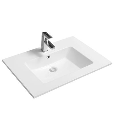 China Modern Made In China Ceramic Quick Release Bathroom Edge Cabinet Basin Countertop Slim Wash Basin for sale